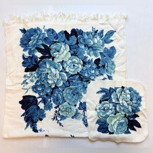 Vintage Floral Towel Washcloth Set